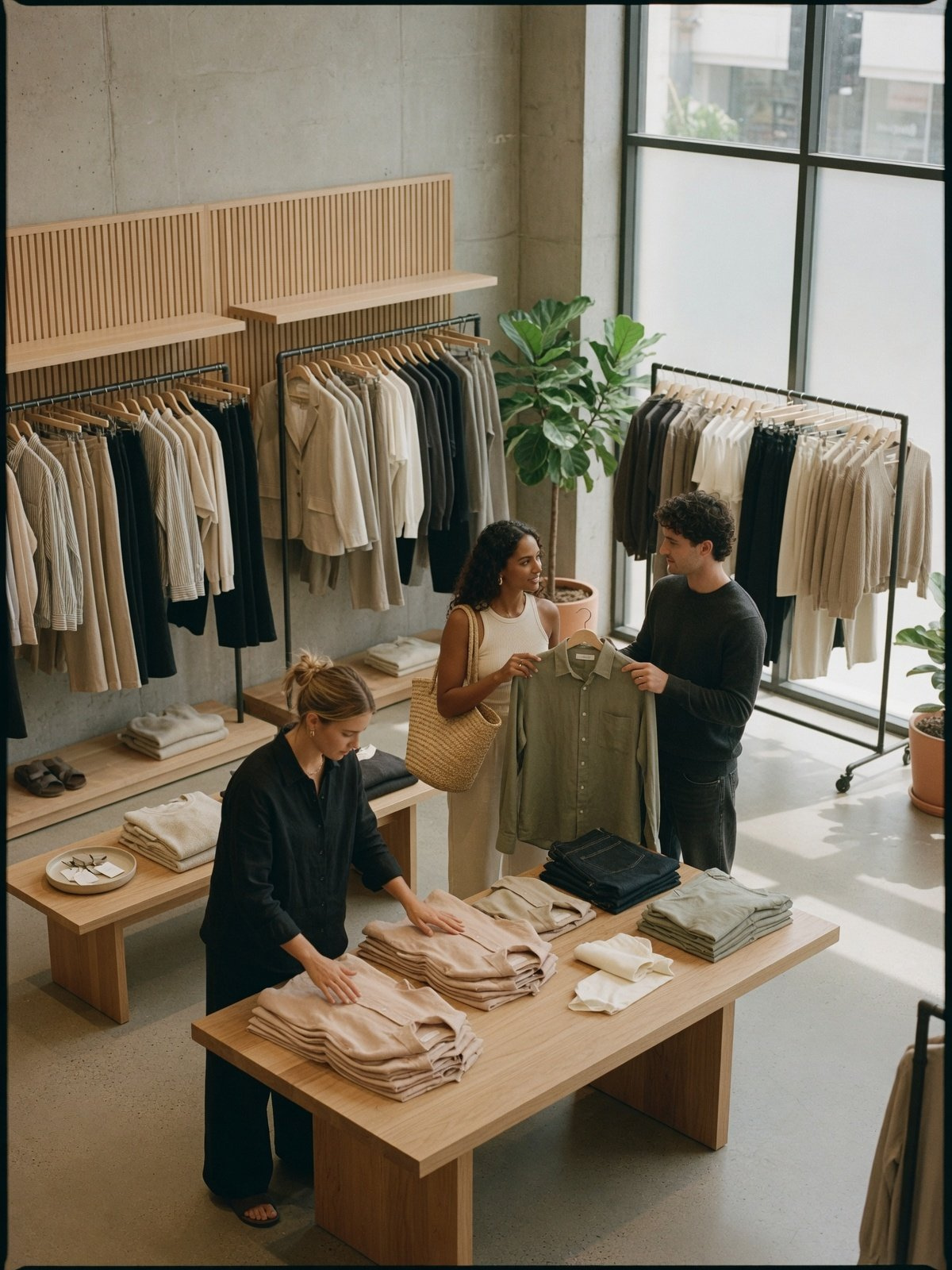 Retail team at work